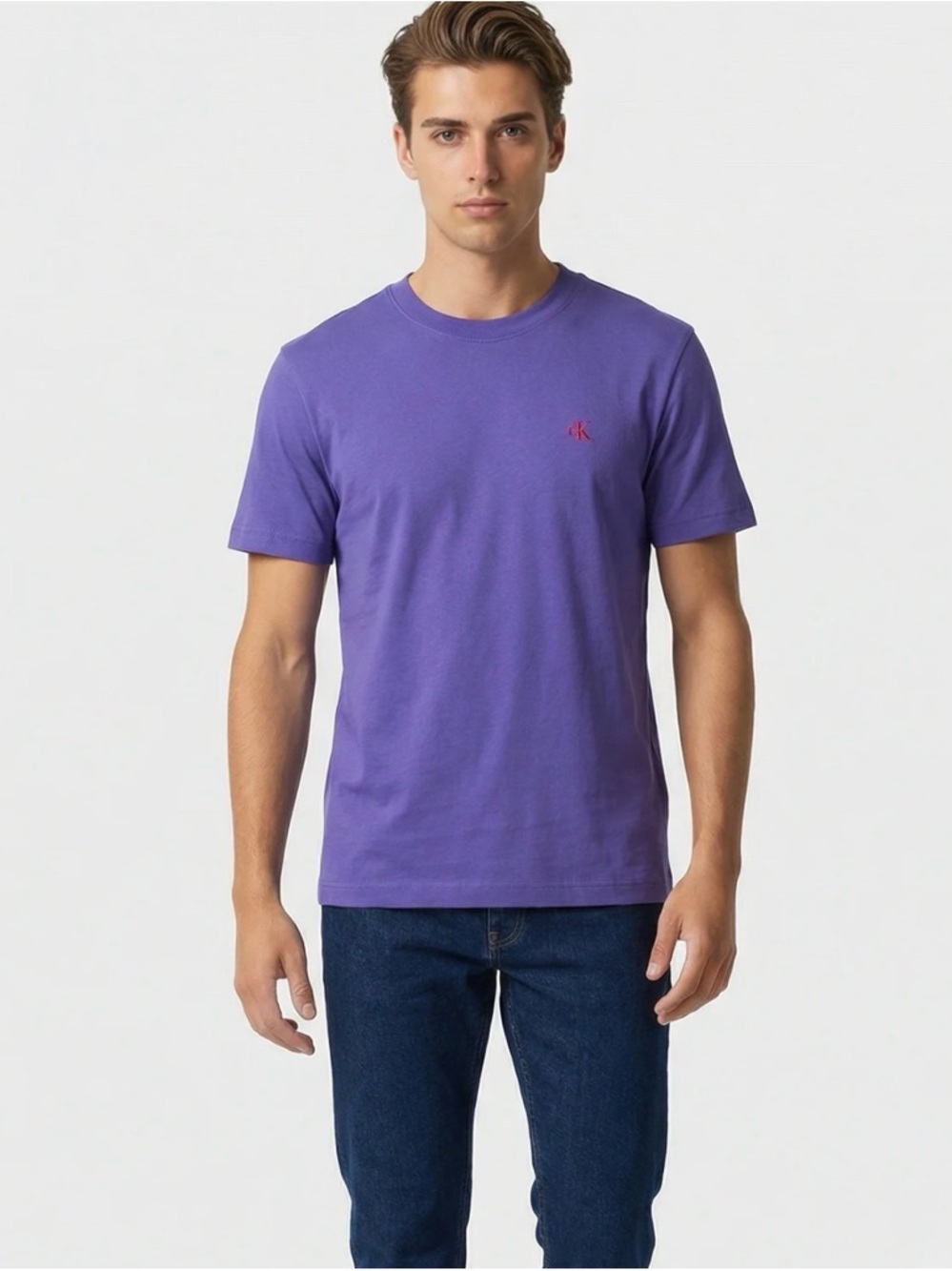 Calvin Klein Easy Monogram Tee 2XL NWT Purple Opulence